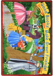 Joy Carpets Kid Essentials Good Books Make Great Friends Multi
